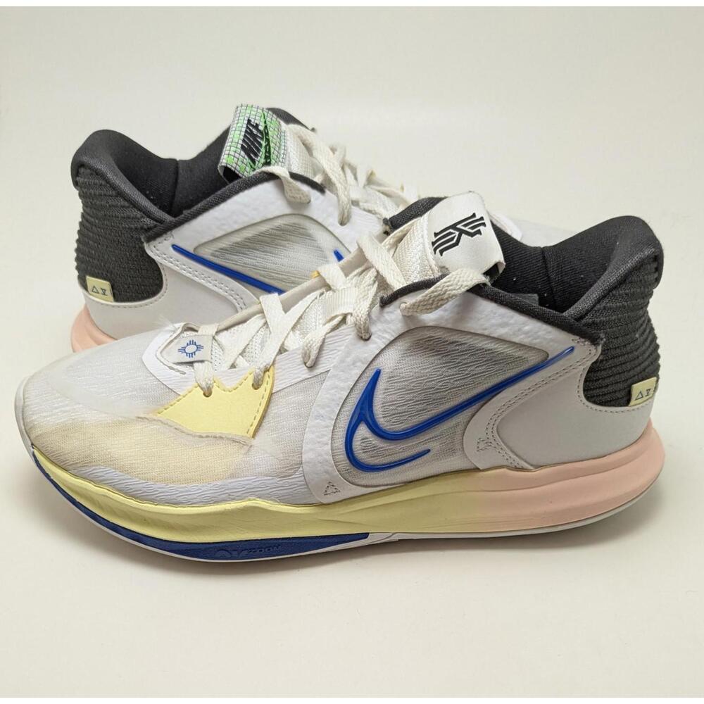 Mens Nike Kyrie Low 5 EP 'White Game Royal' Basketball Shoes DJ6014-100 Size‎ 7